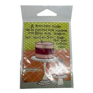 Curly Girl Design Cake Magnet Kindness Laughter Refrigerator Decor‎ Gift BFF Her